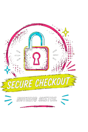 Secure checkout — nothing sketch